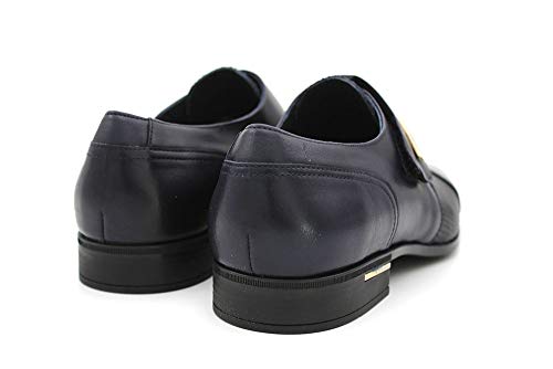 ANGEL INFANTES - Zapato Fino de Fiesta, de Piel, con Cierre de Velcro, para: Hombre Color: Oceano Talla:41