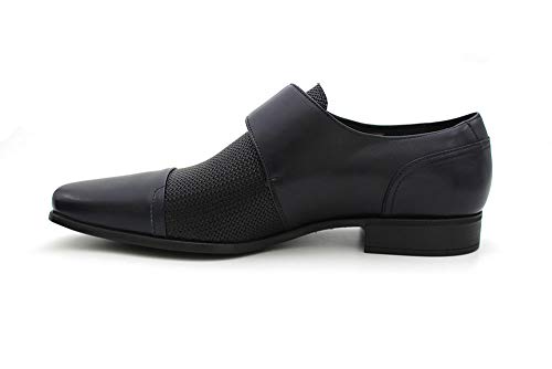 ANGEL INFANTES - Zapato Fino de Fiesta, de Piel, con Cierre de Velcro, para: Hombre Color: Oceano Talla:41