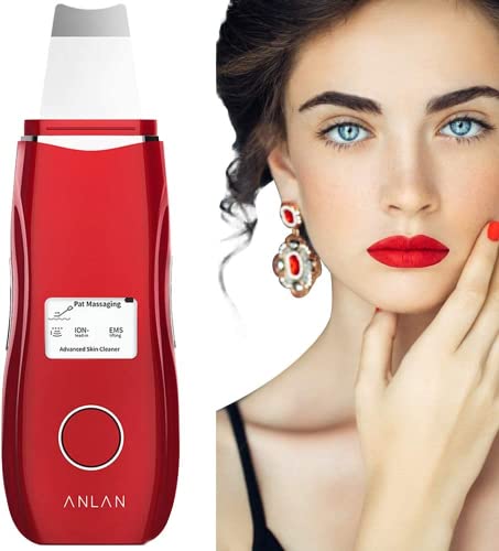 ANLAN Peeling Ultrasónico Facial con 5 Modos, LCD Pantalla, USB Recargable, Equipo de Belleza Facial Multifuncional para Limpieza Facial y Cuidado Facial