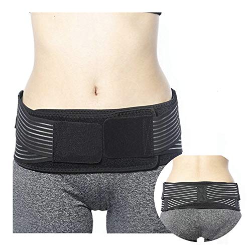 ANMODUXY Sacroiliac SI Belt Ajustable Cinturón Sacroilíaca para Alivio del Dolor de Articulación SI, Alivia la inflamación de la ciática, la Cadera, la Pelvis