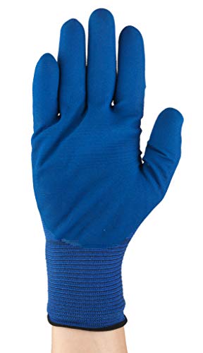 Ansell HyFlex 11-818 Guantes de Trabajo Multi-Usos, Sector Automotriz o Industrial, Negro, Tamaño 9 (12 Pares)