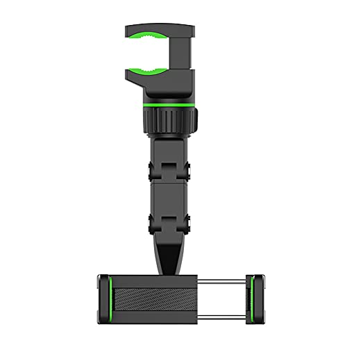 Anwangda Soporte para teléfono con espejo retrovisor de 360 °, soporte para teléfono y soporte para GPS, soporte para espejo retrovisor para la mayoría de los teléfonos móviles en el mercado (verde)