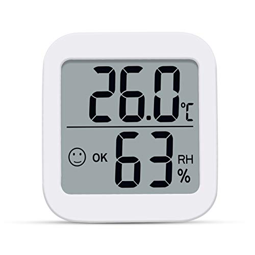 Aplusdeal Termohigrómetro Digital Termómetro de habitación Interior Higrómetro Medidor de Humedad Monitor de Temperatura con Pantalla LCD Grande