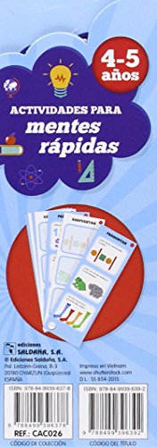 APRENDO EN CASA MENTES RÁPIDAS: Actividades para mentes rápidas. 4 - 5 años: 2