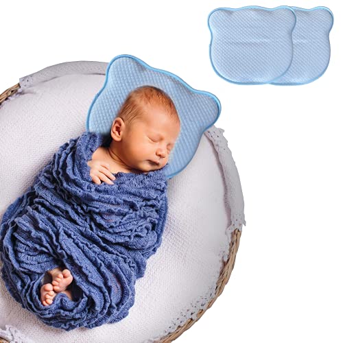 AQOS Baby | Almohada Bebe , 2 Fundas extraíbles y Lavables, Evitar plagiocefalia, Fabricada de Espuma viscoelástica, sin olores.