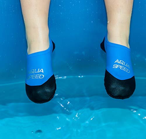 Aqua Speed Neo Socks Calcetines para Niños | Calcetines de Neopreno | Hijos | Suela Antideslizante | Elásticos | Fácil | Color 01 / Azul | Tamaño: 28/29