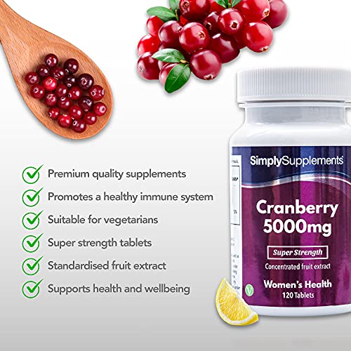 Arándanos rojos 5000mg - Apto para veganos - 120 Comprimidos - Simply Supplements