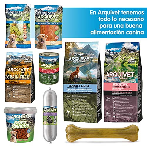 Arquivet Hueso de buey "Mamut" para perros - Snacks Naturales para perros - Snack dental canino - Chuches para perro - Golosinas para perro - Hueso masticable para perros