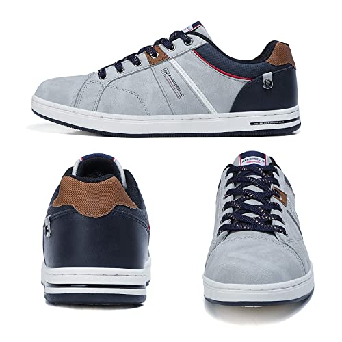 ARRIGO BELLO Zapatos Hombre Vestir Casual Deportivas Zapatillas Sneakers Caminar Correr Deportivas Gimnasio Moda cómodo Viajar Talla 41-46 (Gris, Numeric_42)