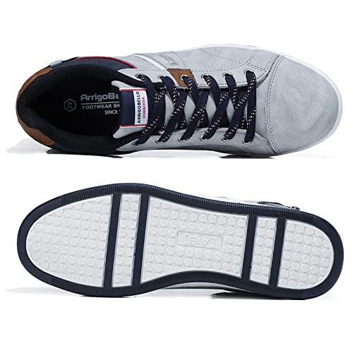 ARRIGO BELLO Zapatos Hombre Vestir Casual Deportivas Zapatillas Sneakers Caminar Correr Deportivas Gimnasio Moda cómodo Viajar Talla 41-46 (Gris, Numeric_42)