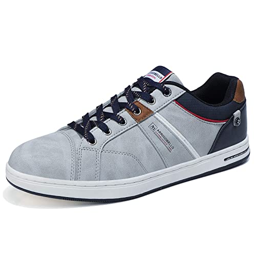 ARRIGO BELLO Zapatos Hombre Vestir Casual Deportivas Zapatillas Sneakers Caminar Correr Deportivas Gimnasio Moda cómodo Viajar Talla 41-46 (Gris, Numeric_42)