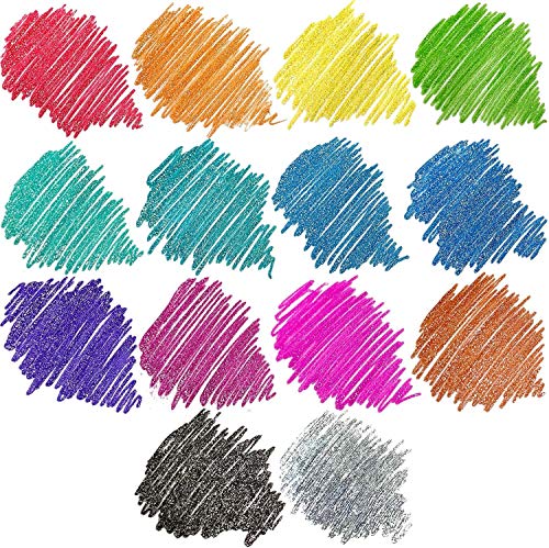 Arteza Bolígrafos de purpurina en tinta de gel | Pack de 14 bolígrafos rotuladores de colores brillantes | Tintas de gel de colores vivos | para pintar mandalas