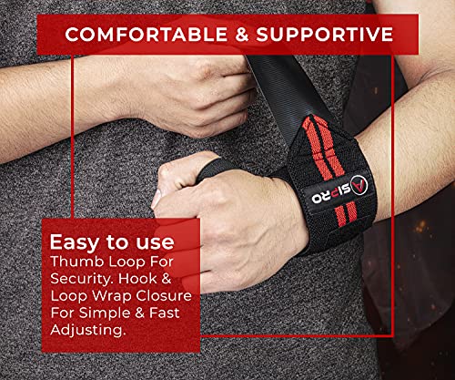 ASIPRO Muñequeras Gym Hombre y Mujer Soporte de Muñeca con Agarre Pulgar Wrist Wraps Gym Ideal para Musculación, Gimnasio, Boxeo, Calistenia Muñequeras Powerlifting