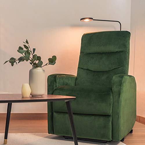 Astan Hogar Sillón Relax con Función Auto-Ayuda (Levanta Personas), Reclinación Eléctrica, Tapizado en Terciopelo. Modelo Moli AH-AR10400VD, Verde,