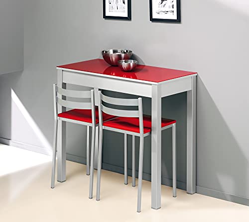 ASTIMESA Dos Taburetes de Cocina con Respaldo bajo Franjas horizontales en Polipiel Gris, Altura de Asiento 45 cms, TAFHGR