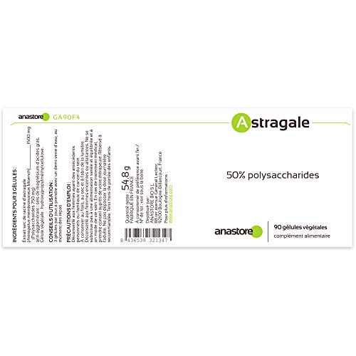 ASTRÁGALO * 500 mg/cápsulas * Cardiovascular (circulación), Inmunitario (antimicrobiano, estimulación de defensas naturales) * Garantía de satisfacción o reembolso * Fabricado en Francia (1 unidad)