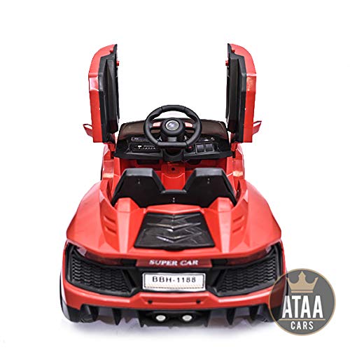 ATAA Coche eléctrico niños Super Deportivo 12v con Mando Remoto - Potente batería 12v - Rojo