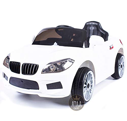 ATAA X5 Berlina 12v Style Mando Remoto - Blanco - Coche eléctrico para niño y niña, batería de 12v y Mando para Padres