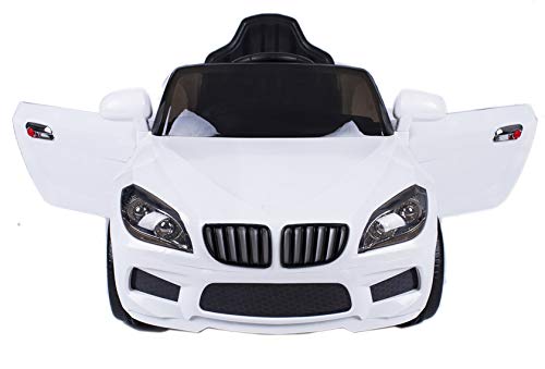 ATAA X5 Berlina 12v Style Mando Remoto - Blanco - Coche eléctrico para niño y niña, batería de 12v y Mando para Padres