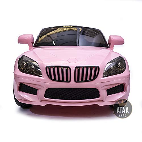 ATAA X5 Berlina 12v Style Mando Remoto - Rosa - Coche eléctrico para niño y niña de Color Rosa, batería de 12v et Mando para Padres