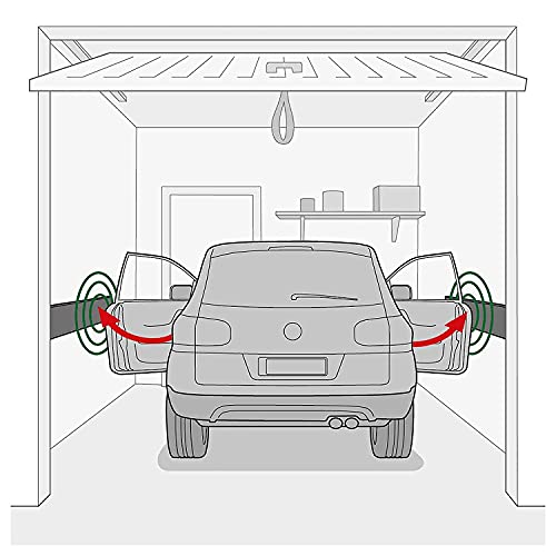 ATHLON TOOLS 4x MaxProtect Protectores de pared autoadhesivos para garaje, protección contra impactos (40 x 20 x 2cm, cada uno) (Gris)