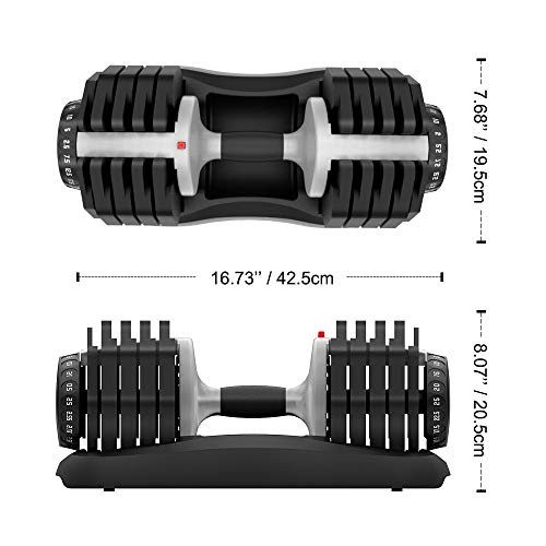 ATIVAFIT Mancuerna Ajustable para Gimnasio Home (un par)-Ajuste Rápido de Peso con Mancuernas Musculacion, Levantamiento de Pesas, Entrenamiento