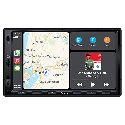 ATOTO F7 Radio Coche 2 DIN, Conexión Android Auto y CarPlay, 7 Inch Sistemas de vídeo Integrado para salpicadero, AutoLink, Carga del Teléfono, BT, Entrada de Cámara HD, hasta 2TB SSD, F7G2A7SE