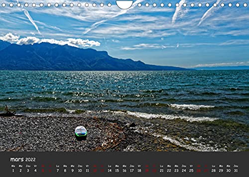 Au fil de l'eau... LAC LEMAN (Calendrier mural 2022 DIN A4 horizontal): Différents points de vues du Lac Léman, qui révèlent sa beauté et un environnement magnifique. (Calendrier mensuel, 14 Pages )