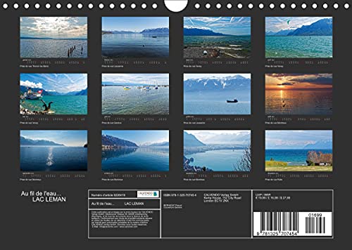 Au fil de l'eau... LAC LEMAN (Calendrier mural 2022 DIN A4 horizontal): Différents points de vues du Lac Léman, qui révèlent sa beauté et un environnement magnifique. (Calendrier mensuel, 14 Pages )