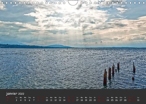 Au fil de l'eau... LAC LEMAN (Calendrier mural 2022 DIN A4 horizontal): Différents points de vues du Lac Léman, qui révèlent sa beauté et un environnement magnifique. (Calendrier mensuel, 14 Pages )