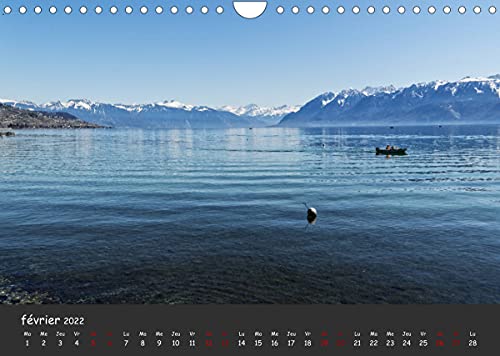 Au fil de l'eau... LAC LEMAN (Calendrier mural 2022 DIN A4 horizontal): Différents points de vues du Lac Léman, qui révèlent sa beauté et un environnement magnifique. (Calendrier mensuel, 14 Pages )