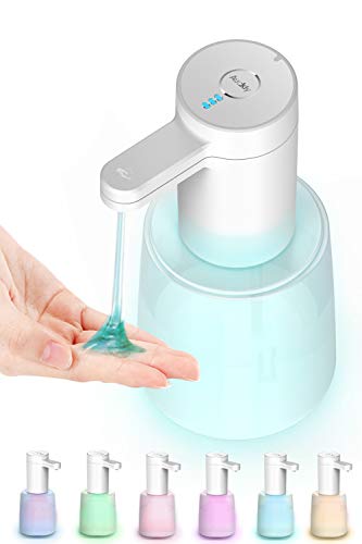 Auckly Dispensador Automatico Gel Con Sensor Infrarrojo Dosificador de Desinfectante Manos. 450ml IPX7 USB Recargable Gel Hidroalcohólico Dispensador de Jabón Automático. Adecuado Para Cocinas y Baños