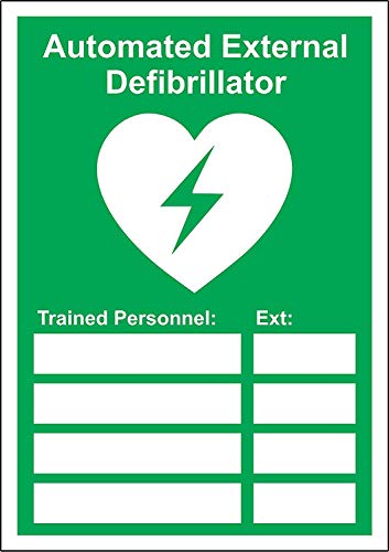 Automated External - Señal de Seguridad para desfibrilador (Aluminio, 600 x 400 mm)