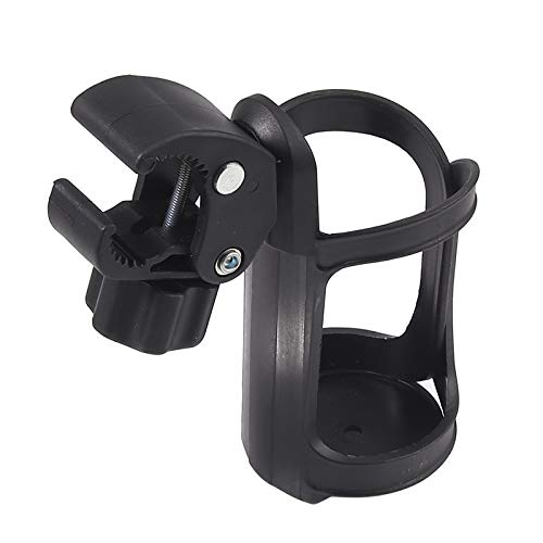 AUTOUTLET 2x Portavasos para Cochecito, Portavasos Copa Universal 360 °, Portabotellas para Bicicleta Ayuda, para Cochecitos de Bebé y Sillas de Ruedas, Manillar de Silla de Paseo, Negro