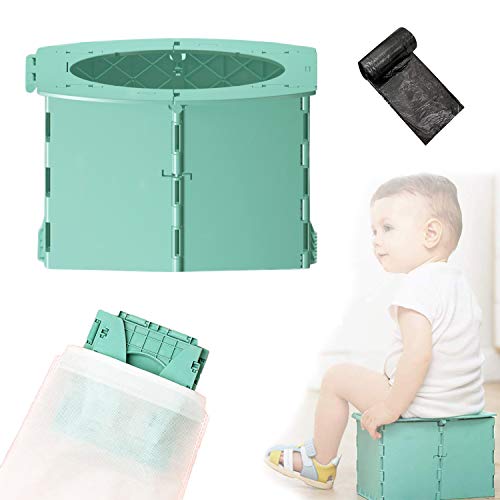 auvstar Orinal de Viaje para Niños,Orinal Portátil para Niños Pequeños,Inodoro Plegable para Niños para Bebés Niños Pequeños Viajes al Exterior o Entrenamiento Adecuado para bebés de 1-3 años