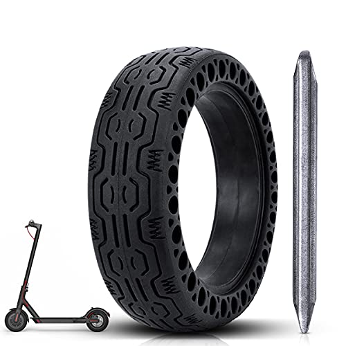 azamp 8 1/2 Honeycomb neumático de Goma Maciza, Neumático de Rueda de Repuesto de 8.5 Pulgadas neumático de Scooter sólido,para Rueda Llanta de Patinete Scooter Eléctrico Xiaomi M365 (Negro)