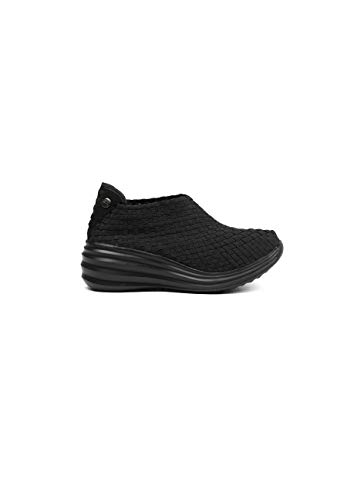 B M BERNIE MEV NEW YORK Rise Gem Heel Wedge - Zapatilla de cuña de 6cm para Mujer, Negro (Black), 38 EU