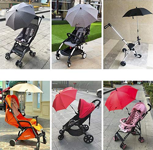 Babify Sombrilla Parasol Universal para Cochecitos de bebé y Sillas se paseo. Color Negro