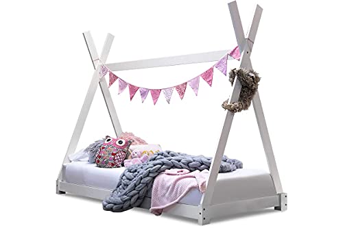 Babify Tipi - Cama Infantil - Cama para niños 190 x 90 cm (White, 140x70 cm)