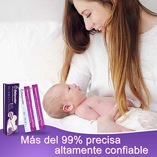 Babycolor 2 x Pruebas de embarazo Alta Fiabilidad Test de Embarazo Resultados en Menos de 3 Minutos