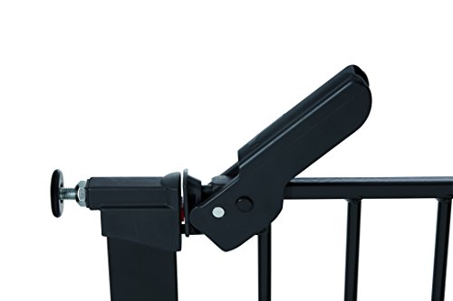 BabyDan Premier – Barrera de fijación por presión para puerta/escalera, color negro, 73,5-112,8 cm