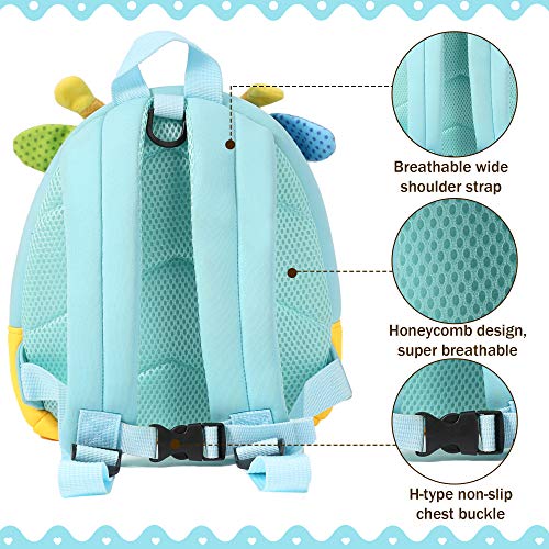 BAIGIO Mochila Infantil Kindergarten,Pequeñas Mochilas Bolsas Escolares de Dibujos Animados Animales para Niñas Primaria Linda Bolso Bebe Guarderia Preescolar para 2-6 Años (Jirafa)