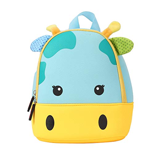 BAIGIO Mochila Infantil Kindergarten,Pequeñas Mochilas Bolsas Escolares de Dibujos Animados Animales para Niñas Primaria Linda Bolso Bebe Guarderia Preescolar para 2-6 Años (Jirafa)