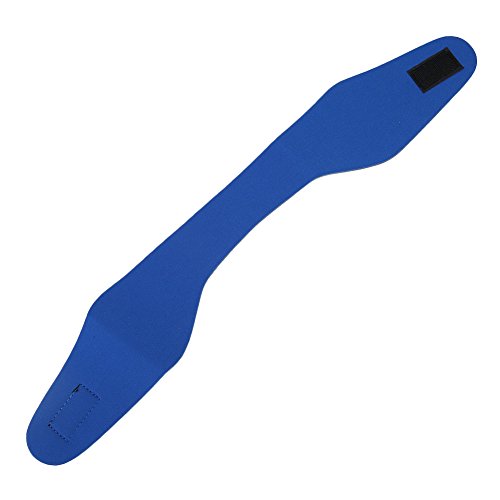 Banda para nadar, Banda de Cabeza para Natación, niños adultos natación oreja banda de neopreno elástico Hairband protección para los oídos ajustable para nadar(L-Azul)