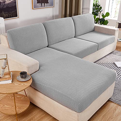 BAOFI Funda de Sofa Elastica, Cubre de Cojín Sofa Algodon, Universal Protector de Sofá para Sofá Esquinero Composable en Forma de L con Chaise Longue, Funda de Respaldo para Sofá