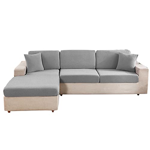 BAOFI Funda de Sofa Elastica, Cubre de Cojín Sofa Algodon, Universal Protector de Sofá para Sofá Esquinero Composable en Forma de L con Chaise Longue, Funda de Respaldo para Sofá