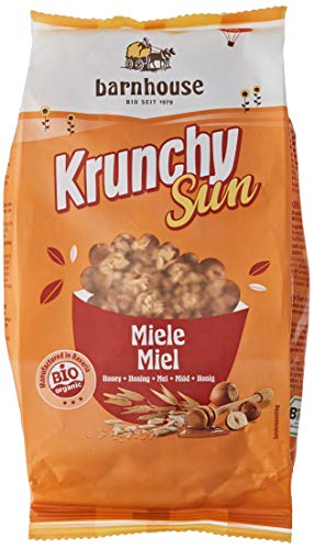 Barnhouse Krunchy Sun Muesli Cereales Ecológico, Vegetariano, Miel, 375 G