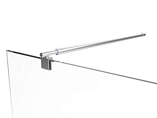 Barra estabilizadora telescópica para mamparas de ducha, cristal de 6 mm – 10 mm, ajustable 78 – 123 cm