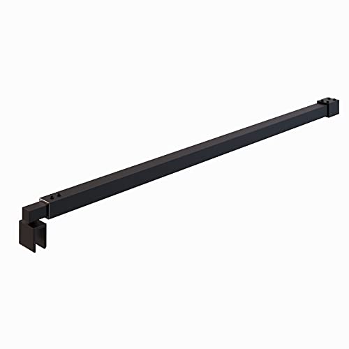 Barra estabilizadora telescópica para mamparas de ducha, cristal de 6 mm – 10 mm de grosor de 70 – 118 cm, barra estabilizadora 22BM, color negro