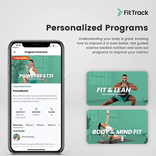 Báscula Inteligente FitTrack Dara Aprobada Por la FDA - Báscula de Baño Digital Bluetooth - Android & iOS - Báscula Grasa Corporal y Muscular - Monitor de Composición Corporal Con 17 Indicadores